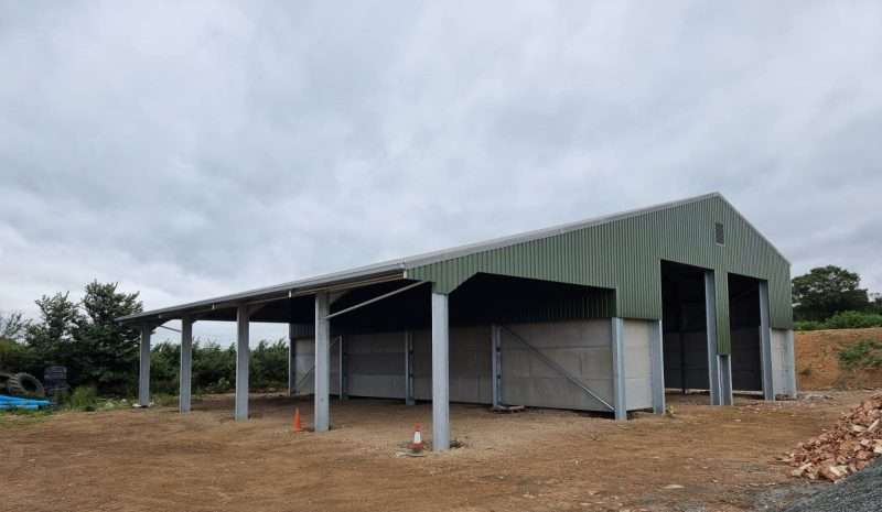 Grain store, lean to extension